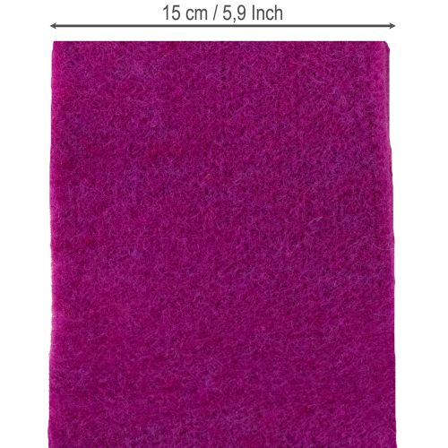 Artikel Filzband Fuchsia 15 cm x 5 m aus 100 % Wolle für kreative Deko- und Bastelideen