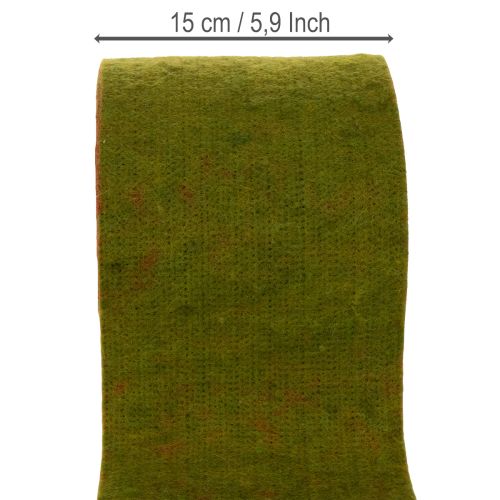 Wollfilzband als zweifarbiges Topfband, 150 mm x 5 m, rote und andersfarbige Seite | Floristik21.de