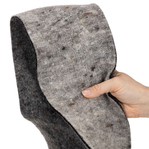 Wollfilz Topfband, 15 cm x 5 m, zweifarbig Grau/Schwarz | Floristik21.de