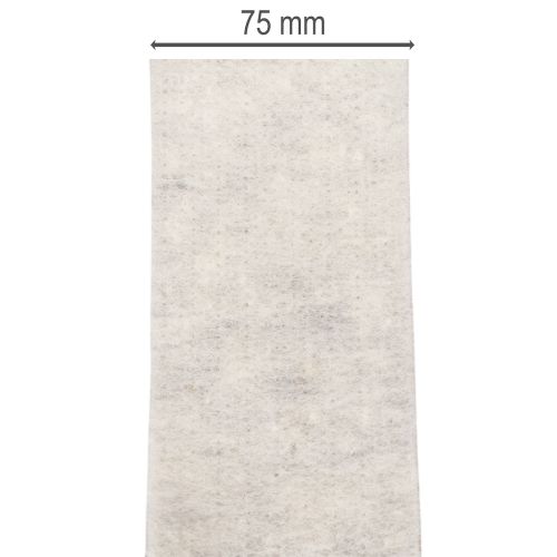 Filzband aus 100 % Wolle, zweifarbig Weiß/Grau, 7,5 cm breit, 5 m Rolle | Floristik21.de