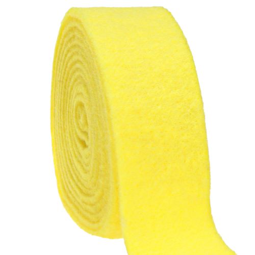 Floristik21 Filzband Gelb Dekoband Filz 7,5cm 5m