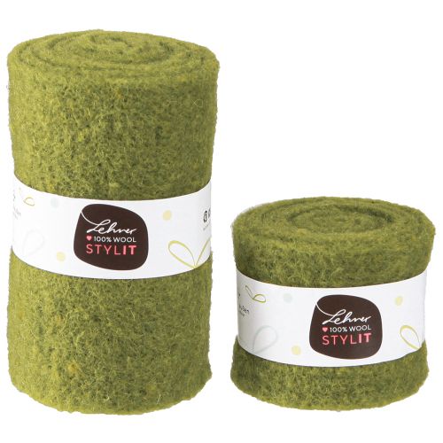 Artikel Filzband Grün Wollband Moosgrün 15cm x 1m Set für Floristen
