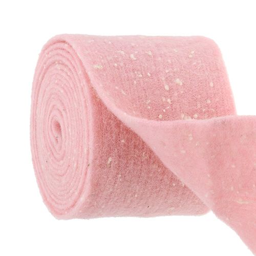 Filzband Rosa mit Punkten 15cm 5m Filzband Rosa mit Punkten 15cm 5m