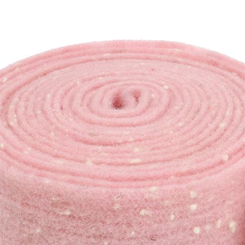 Filzband Rosa mit Punkten 15cm 5m