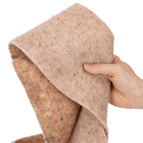 Wollfilzband aus 100 % Wolle, zweifarbig Braun-Weiß, 15 cm x 5 m | Floristik21.de