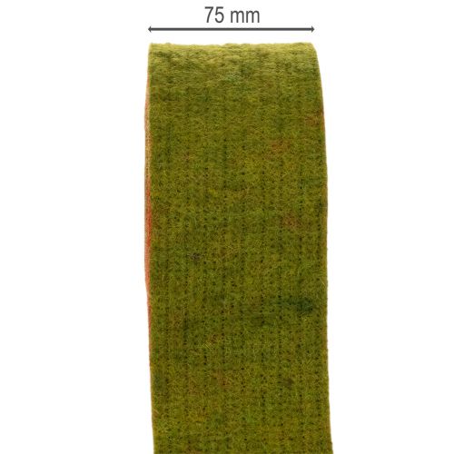 Wollfilz-Topfband 100 % Wolle, 7,5 cm x 5 m, zweifarbig Rot und Grün | Floristik21.de