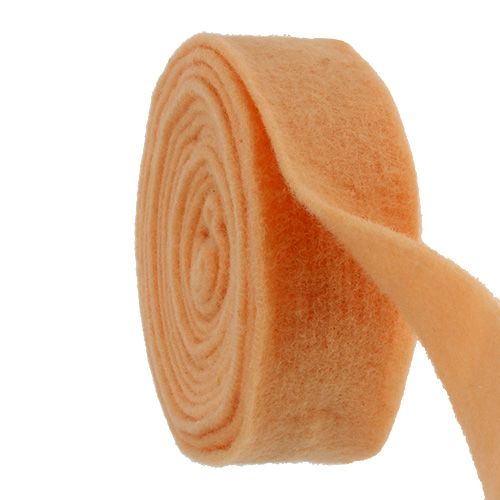 Floristik21 Filzband 7,5cm 5m Hellorange