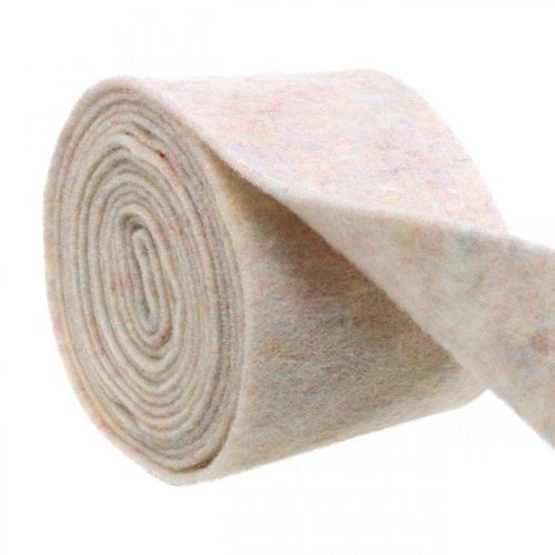 Filzband, Topfband, Wollfilz Cremeweiß, Regenbogenfarben 15cm 5m Filzband, Topfband, Wollfilz Cremeweiß, Regenbogenfarben 15cm 5m
