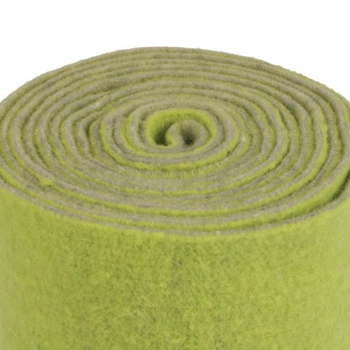 Floristik21 Filzband Wollband Filzrolle Dekoband Grün Grau 15cm 5m