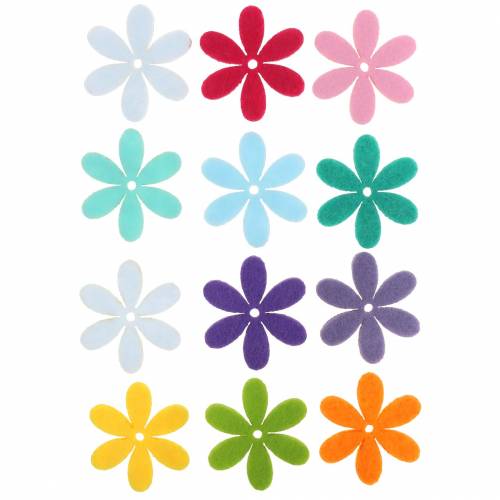 Filzblumen 4,5 cm 36 Stück verschiedene Farben Filzblüte zum streuen & kleben