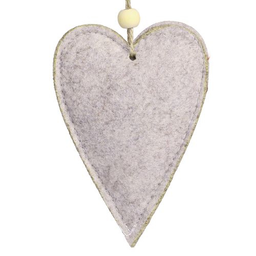 Artikel Beige Filzherzen Weihnachtsdeko - Naturlook Weihnachtsschmuck Herzform 8,5×12cm 6 Stück