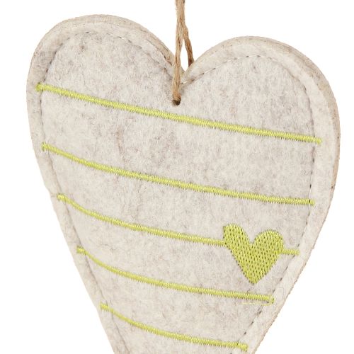 Artikel Filzherzen Hängedeko Grau Bunt 9x12cm 6 St Skandi-Stil