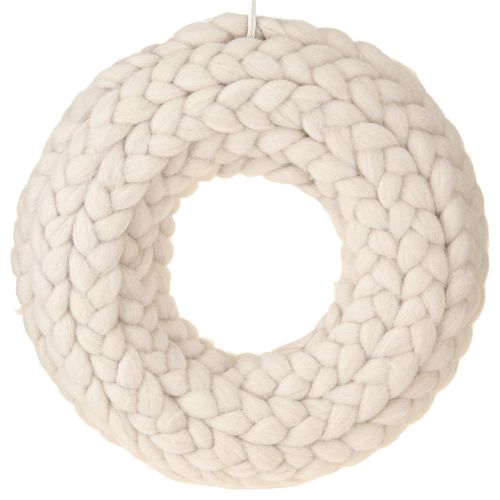 Floristik21 Filzkranz Beige Ø25cm zum Hängen - Vielseitige Deko für Zuhause