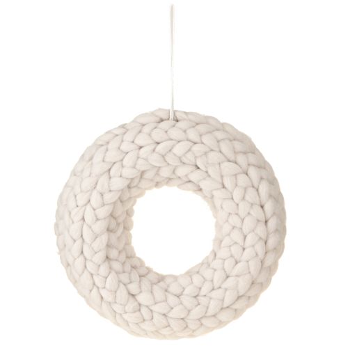 Floristik21 Filzkranz Beige Ø25cm zum Hängen - Vielseitige Deko für Zuhause