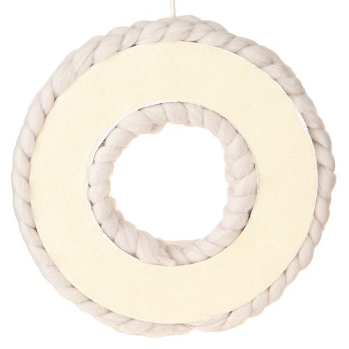 Artikel Filzkranz Beige Ø25cm zum Hängen - Vielseitige Deko für Zuhause