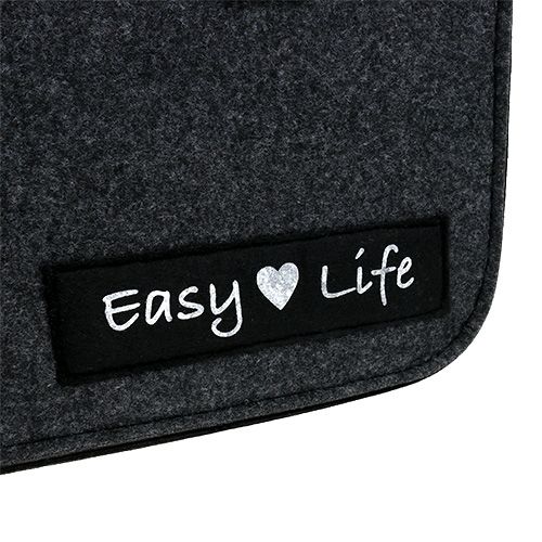 Artikel Filztasche „Easy Life“ 39cm x 22cm x 25,5cm Grau