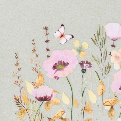 Artikel Filztasche mit floralem Blumenmotiv, robust und praktisch, 38 cm