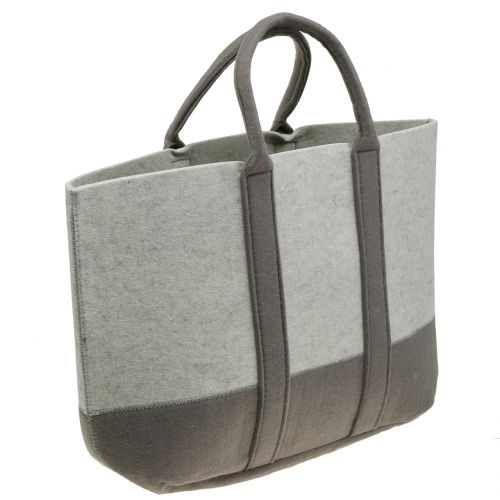 Floristik21 Filztasche Grau/Braun 54cm x 34cm x 15cm