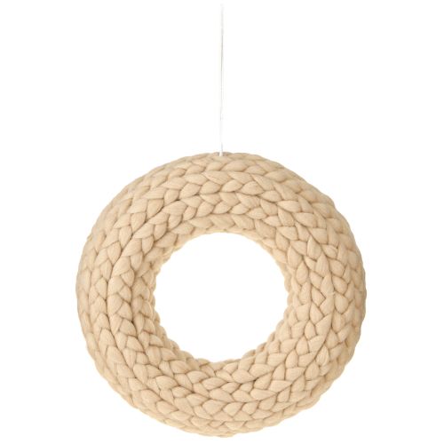 Artikel Filzwolle Deko Kranz Beige Modern Hängedeko Ø30cm