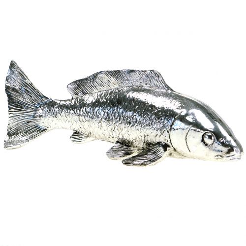 Deko Fisch Silber 22cm