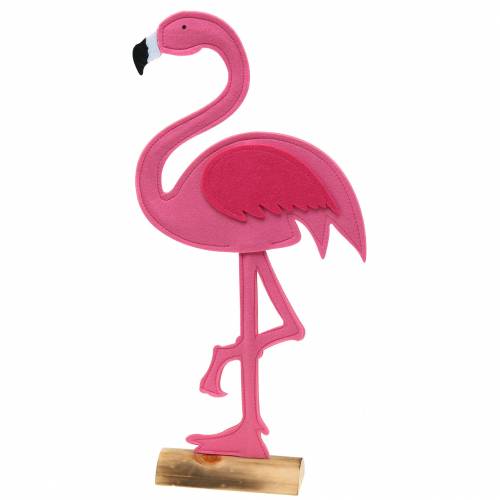 Floristik21 Sommerdeko Flamingo stehend Filz Pink 28×H58cm