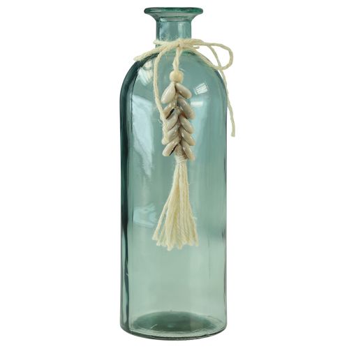 Artikel Flaschen Deko Glas Vase Kauri Muscheln Maritim H26cm 2St