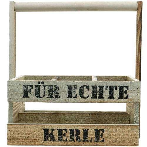 Floristik21 Flaschenträger „Echte Kerle“ mit Griff Für 6 Flaschen Flaschenhalter