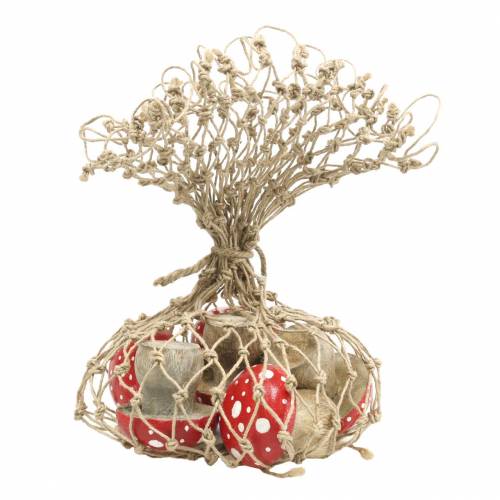 Deko Fliegenpilze Holz Ø4,6–5cm H4,6–4,9cm 6St