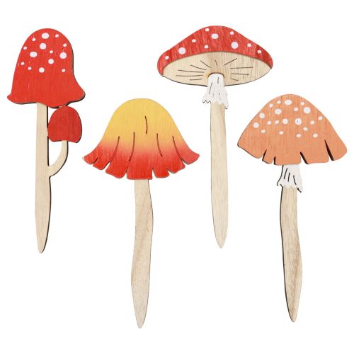 Floristik21 Fliegenpilze Deko Holzstecker Blumenstecker Holz 18cm 12 St