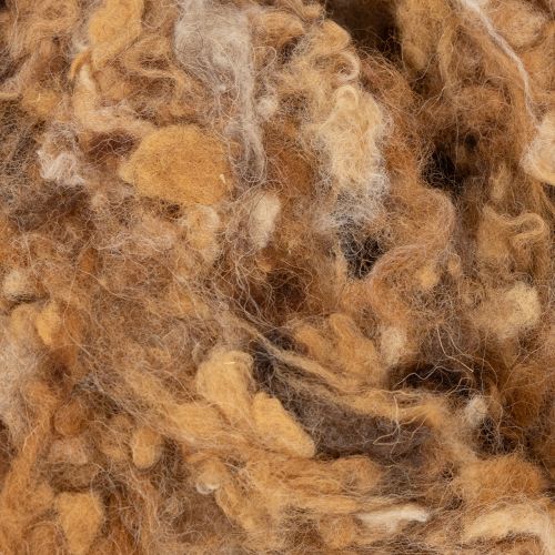 Schafwolle Braun meliert Naturwolle lose 250g für Bastelarbeiten | Floristik21.de