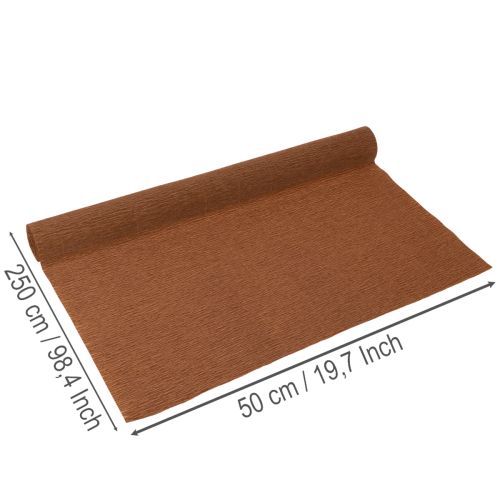 Floristen-Krepppapier Braun 50 cm x 250 cm Bastelrolle | Floristik21.de