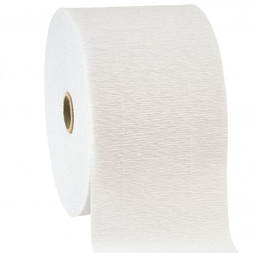 Floristik21 Blumenkrepp Weiß B10cm Grammatur 128g/qm L250cm 2 St