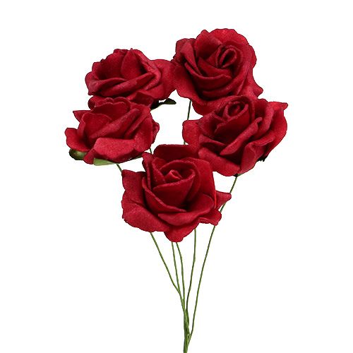 Foam-Rose Ø4,5cm Rot 36St Foam-Rose Ø4,5cm Rot 36St