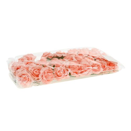 Foam Rose Ø4,5cm Lachs 36St