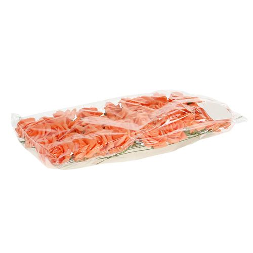 Foam Rose Ø4,5cm Orange 36St