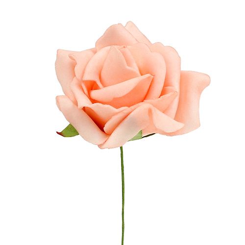 Floristik21 Foam Rose Ø 6cm Lachsrosa 27St