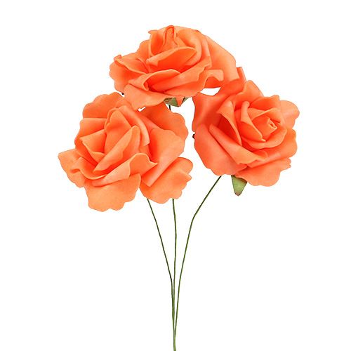 Floristik21 Foam-Rose Ø 6cm Orange 27St