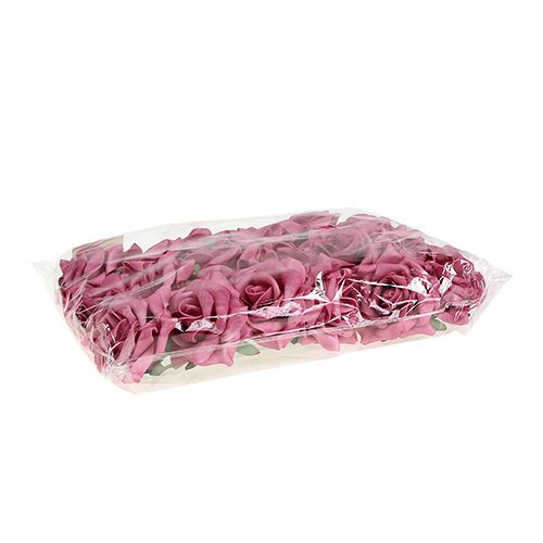 Foam-Rose Ø7,5cm Rosa 18St