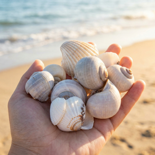 Artikel Natürliche Schnecken- und Muschelkollektion 500g 3-6 cm Dekorationsmaterial