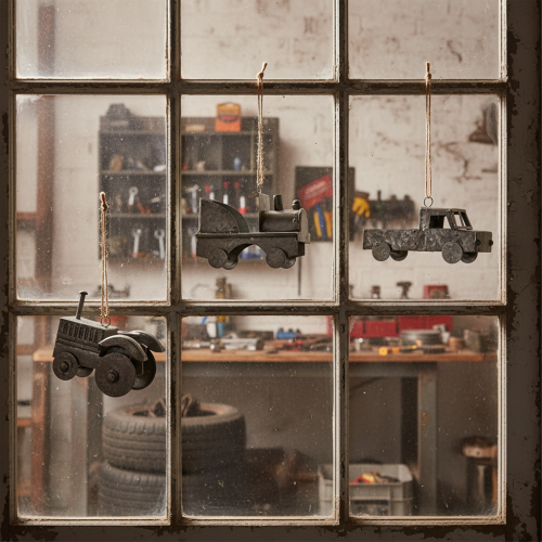 Artikel Metall-Deko-Hänger Fahrzeuge 9-10 cm für Innenbereich