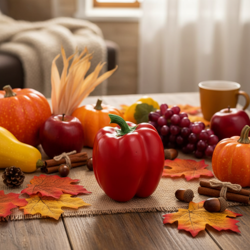 Artikel Deko Gemüse Paprika Rot Attrappe Kunststoff H10cm – Authentische Küchendeko