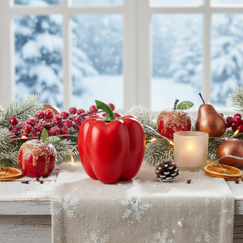 Artikel Deko Gemüse Paprika Rot Attrappe Kunststoff H10cm – Authentische Küchendeko