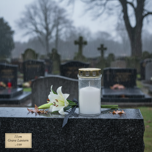 Artikel Grabkerzen Weiß Gold Ø5,5cm H11,5cm 24 Stunden 12 St