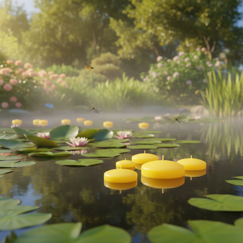 Artikel Wachs Schwimmkerze rund 8cm für Innen- und Außenbereich