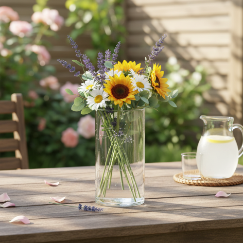 Artikel Glaszylinder Vase 20cm klar aus Glas für Floristik und Dekoration