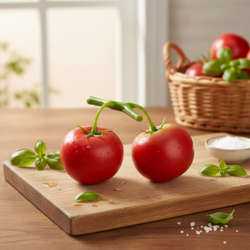 Artikel Deko Tomaten 2 Künstliche Tomaten an Rispe Ø6cm L15cm