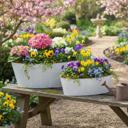 Artikel Elegante ovale Metallschalen Weiß Silber Set 32,5cm/37cm Deko