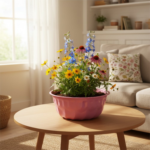 Artikel Metall Deko Schale Backform Gugelhupf Pink Ø23cm H12cm - Moderne Dekoration