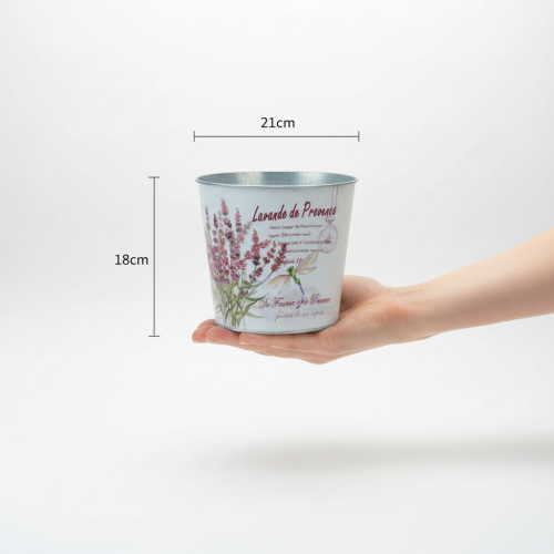 Übertopf Metall Blumentopf Lavendel Ø21cm H18cm | Floristik21.de