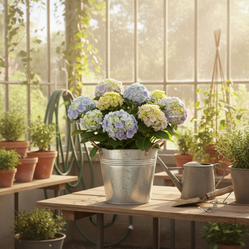 Blumentopf mit Griffen Metall Deko Eimer Ø16cm H15cm | Floristik21.de
